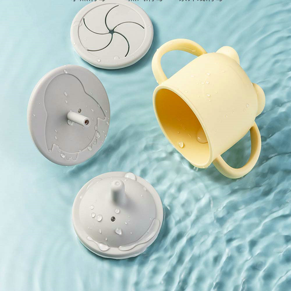 amphora silicone water cup baby and baby straw cup with handle choking-proof drinking cup 6