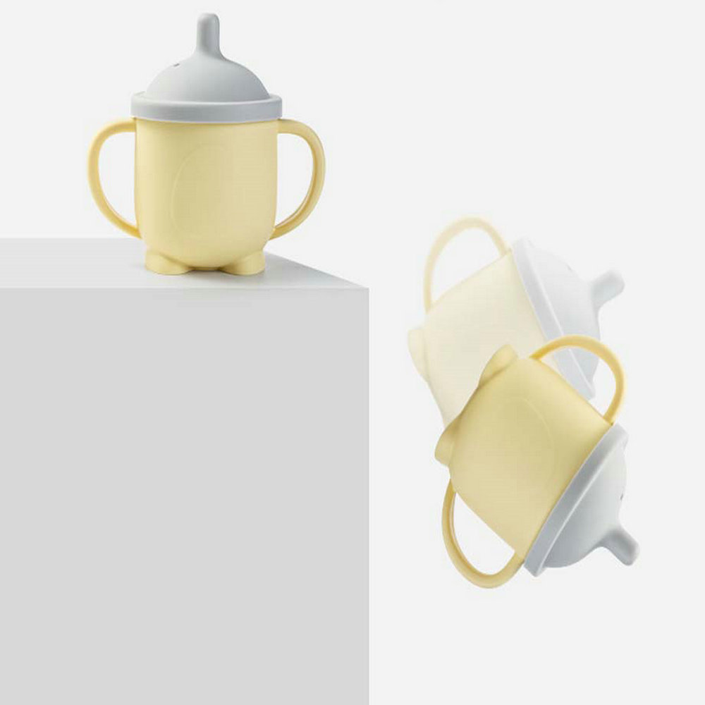 amphora silicone water cup baby and baby straw cup with handle choking-proof drinking cup 4