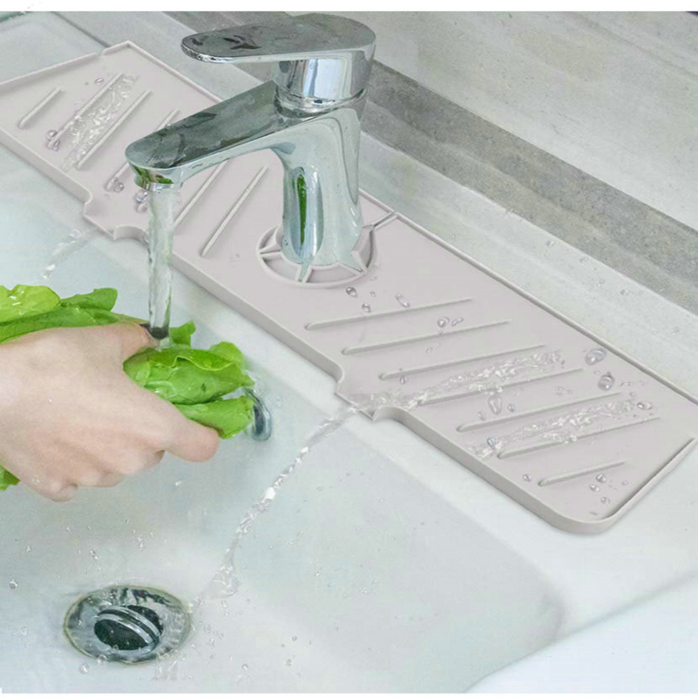 Upgrade silicone faucet draining mat bathroom faucet pad sink faucet splash proof drying mat 3