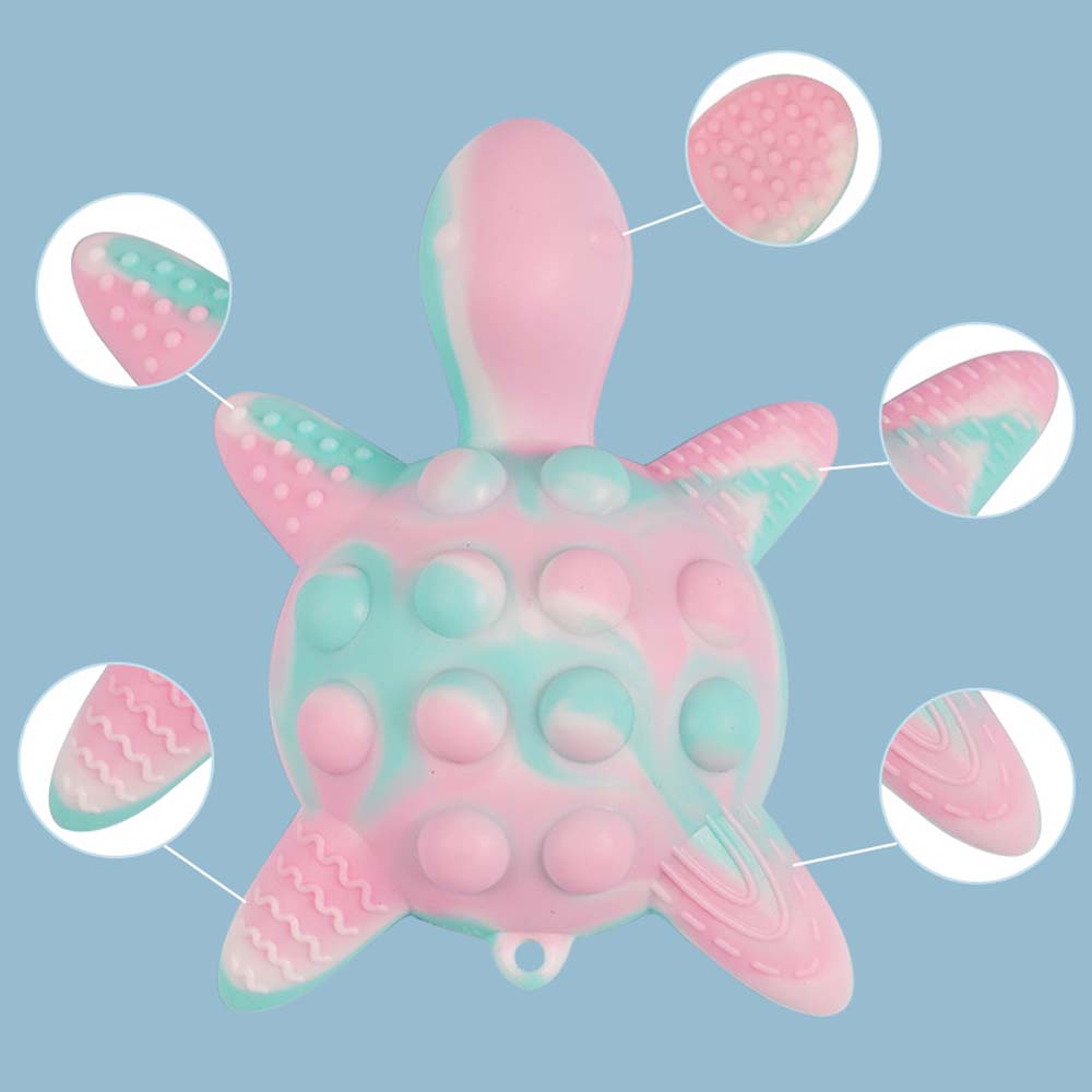 Baby tooth food grade silicone biting toys turtle silicone tooth animal type biting glue 4