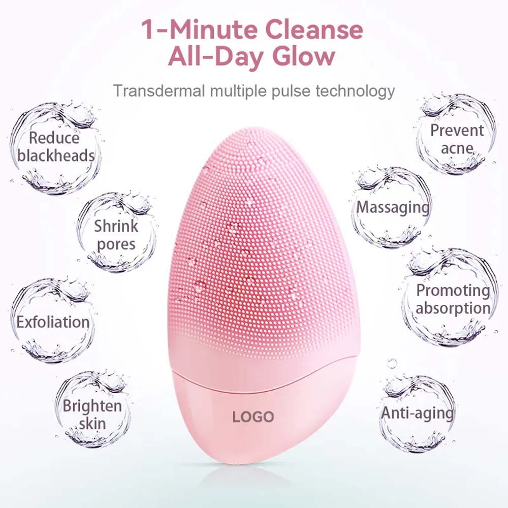 Trending beauty products personal care deep face cleaning waterproof silicone facial cleanser brush 2
