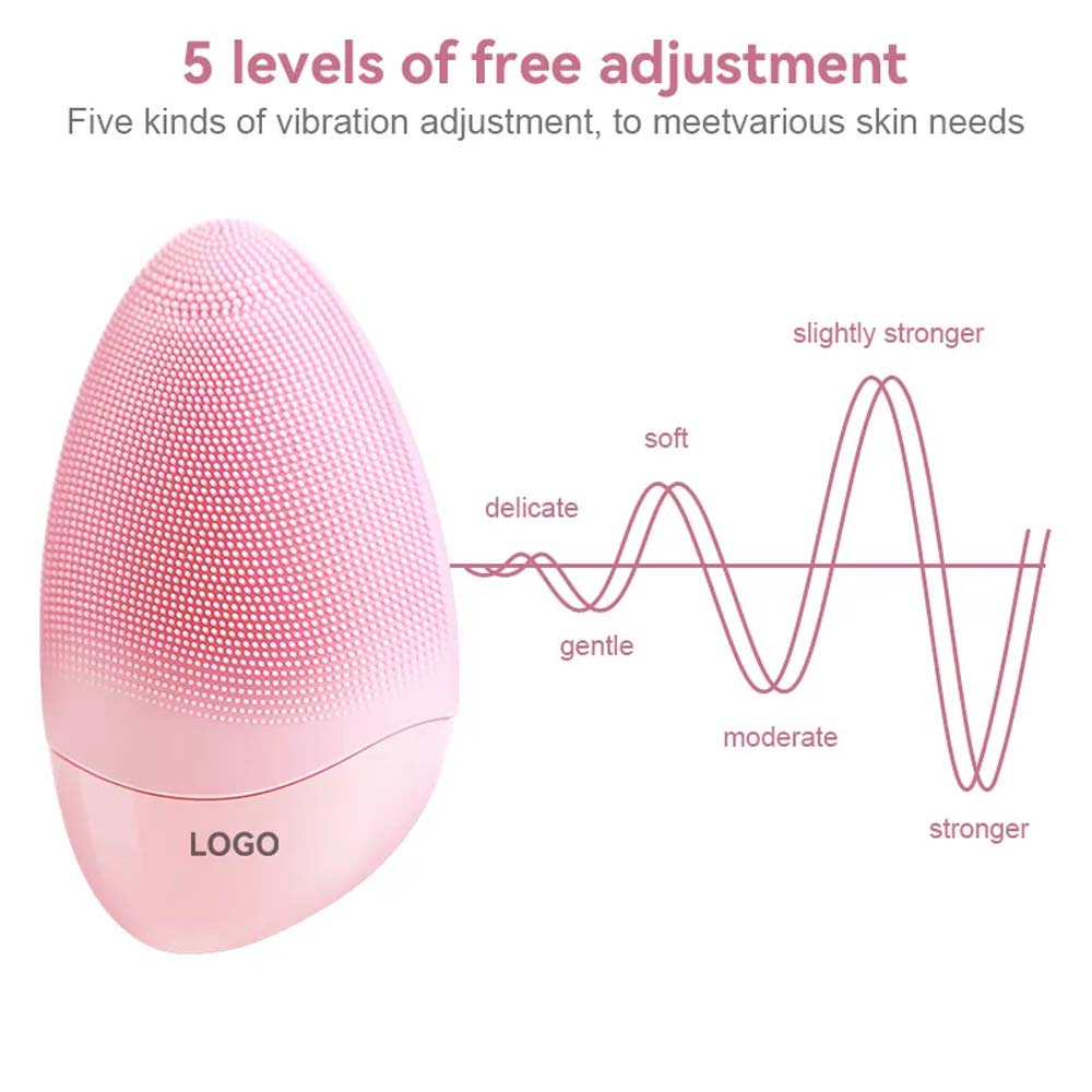 Trending beauty products personal care deep face cleaning waterproof silicone facial cleanser brush 4