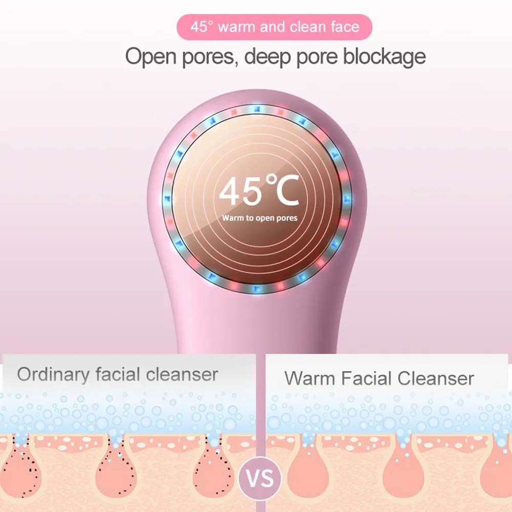 Electric Heat Cool Deep Cleansing Facial Brush Face Cleaning Beauty Personal Care Home Use Tool Beauty Equipment 3