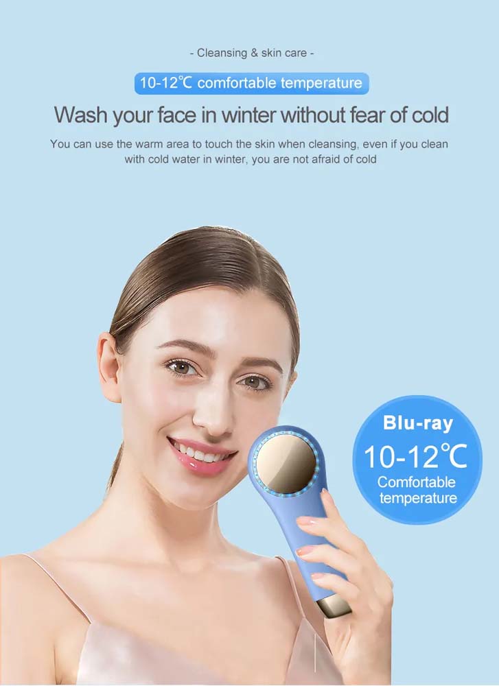 Electric Heat Cool Deep Cleansing Facial Brush Face Cleaning Beauty Personal Care Home Use Tool Beauty Equipment 7