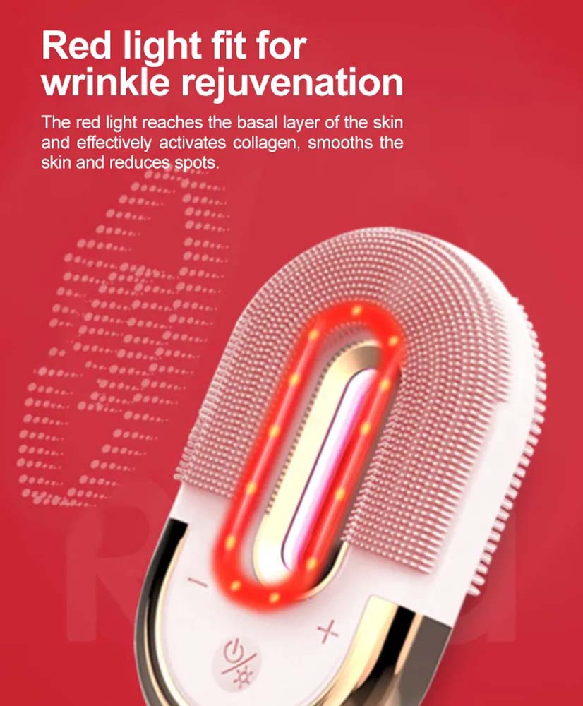 Waterproof Facial Cleaning Exfoliator Cosmetics Equipment Home Use Silicone Electric Face Cleaner Brush Beauty Device 2