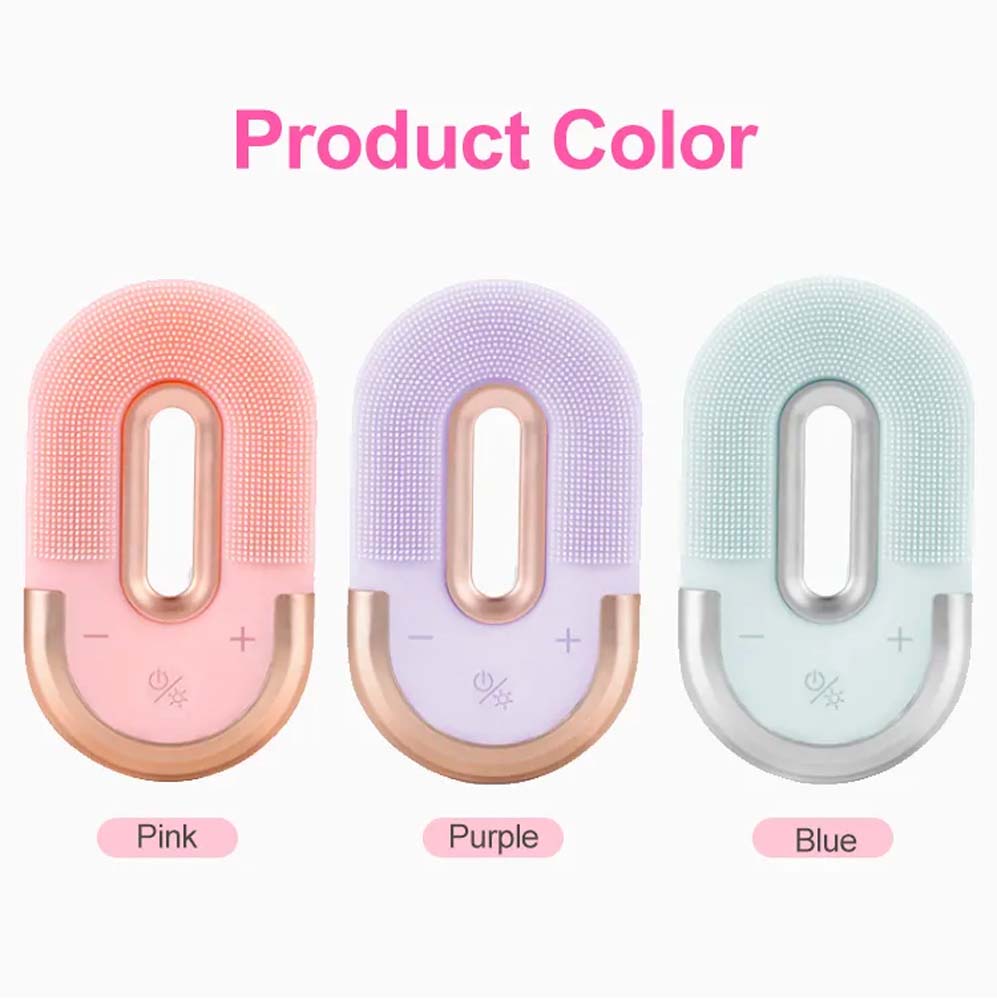 Waterproof Facial Cleaning Exfoliator Cosmetics Equipment Home Use Silicone Electric Face Cleaner Brush Beauty Device