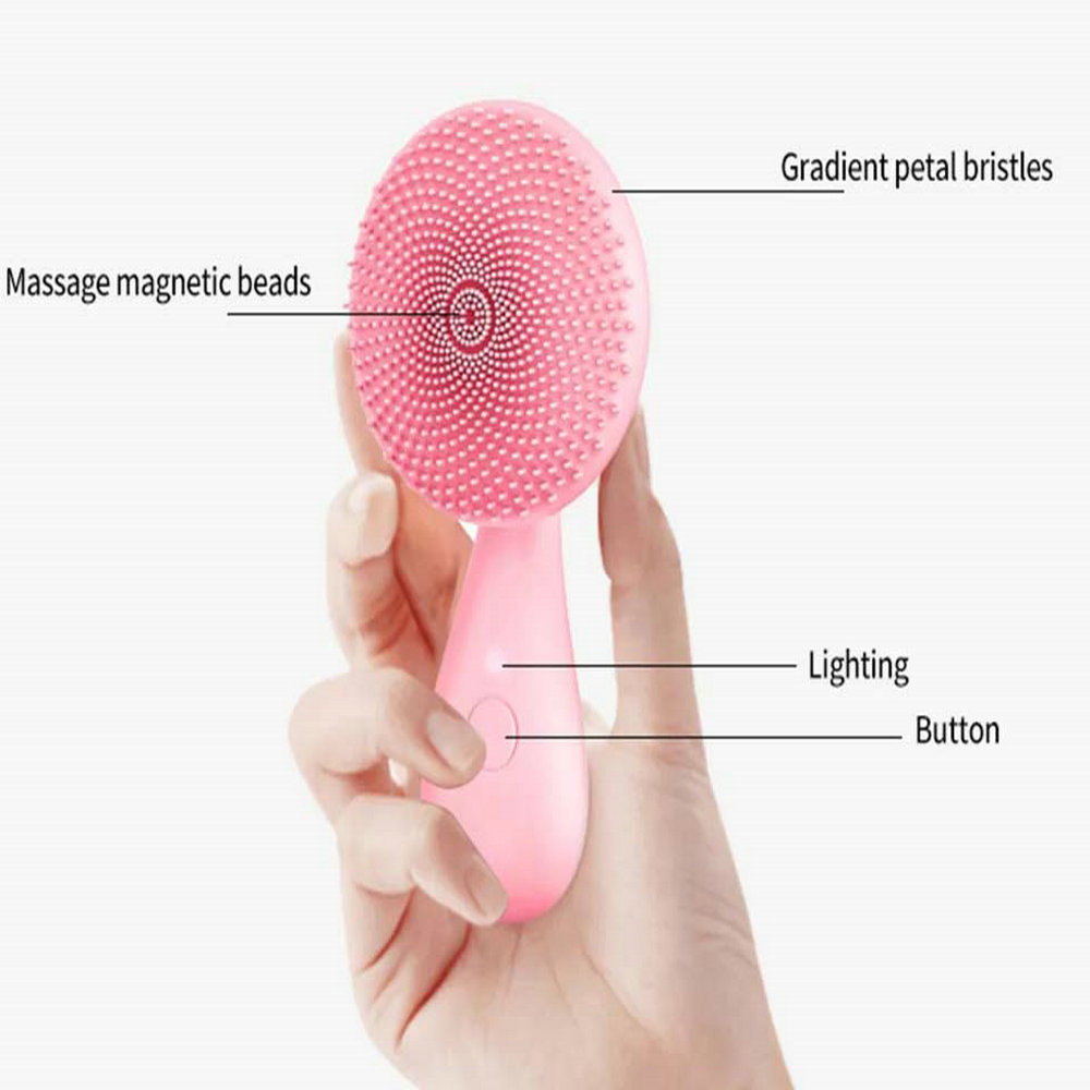 home use ipx7 waterproof sonic usb charger facial cleansing skin brush silicone ultrasonic face cleaner 4