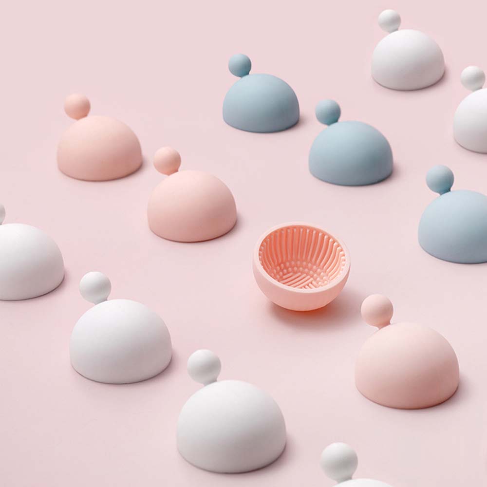 Small balls makeup brush cleaning pad siliconemakeup brush cleaner beauty cleaning tool brush 6