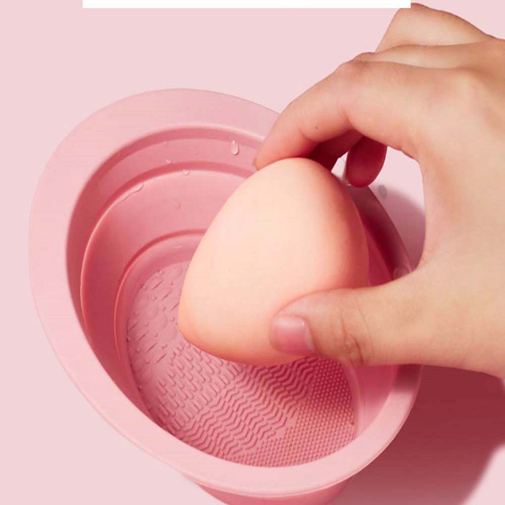 Folding silicone washing bowl Makeup brush egg cleaning cleaning mat Makeup tool washing pad 2