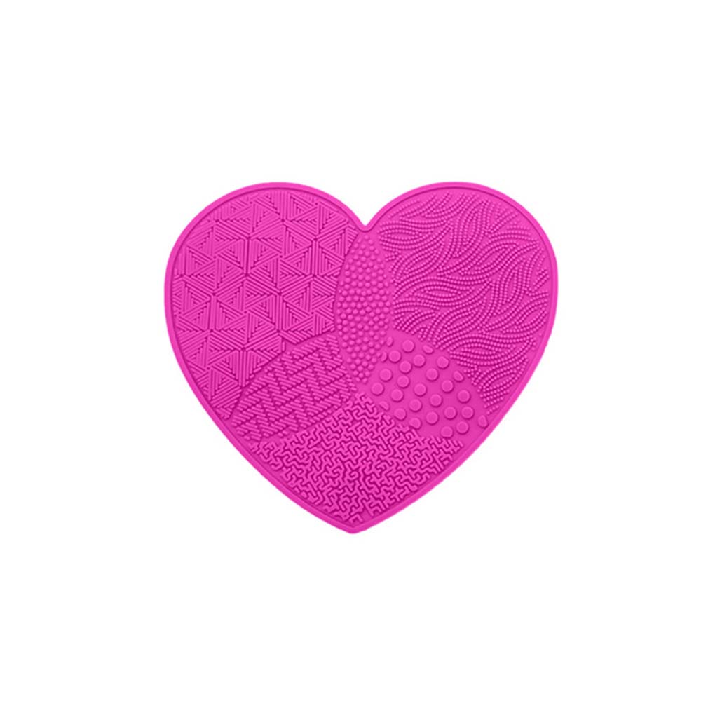 Heart-shaped makeup brush brush pad bottom suction cup scrubbing pad Zoned brush cleaning pad 6