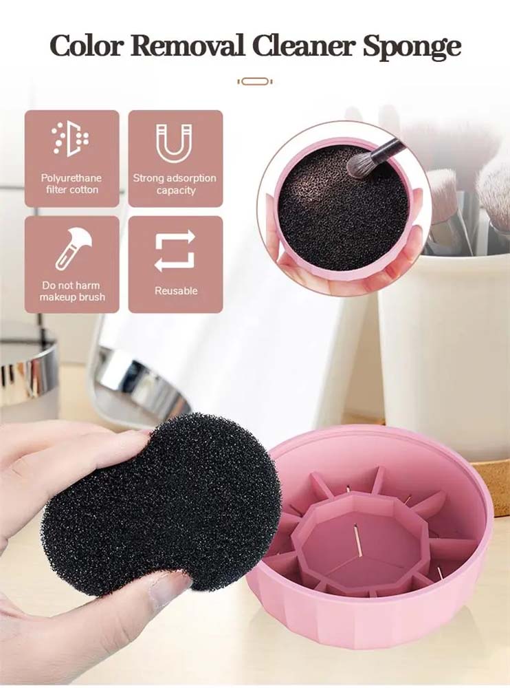 Beauty Cleaning Tools Silicone Makeup Brush Cleaning Bowl Cosmetic Brush Cleaner Pad 5