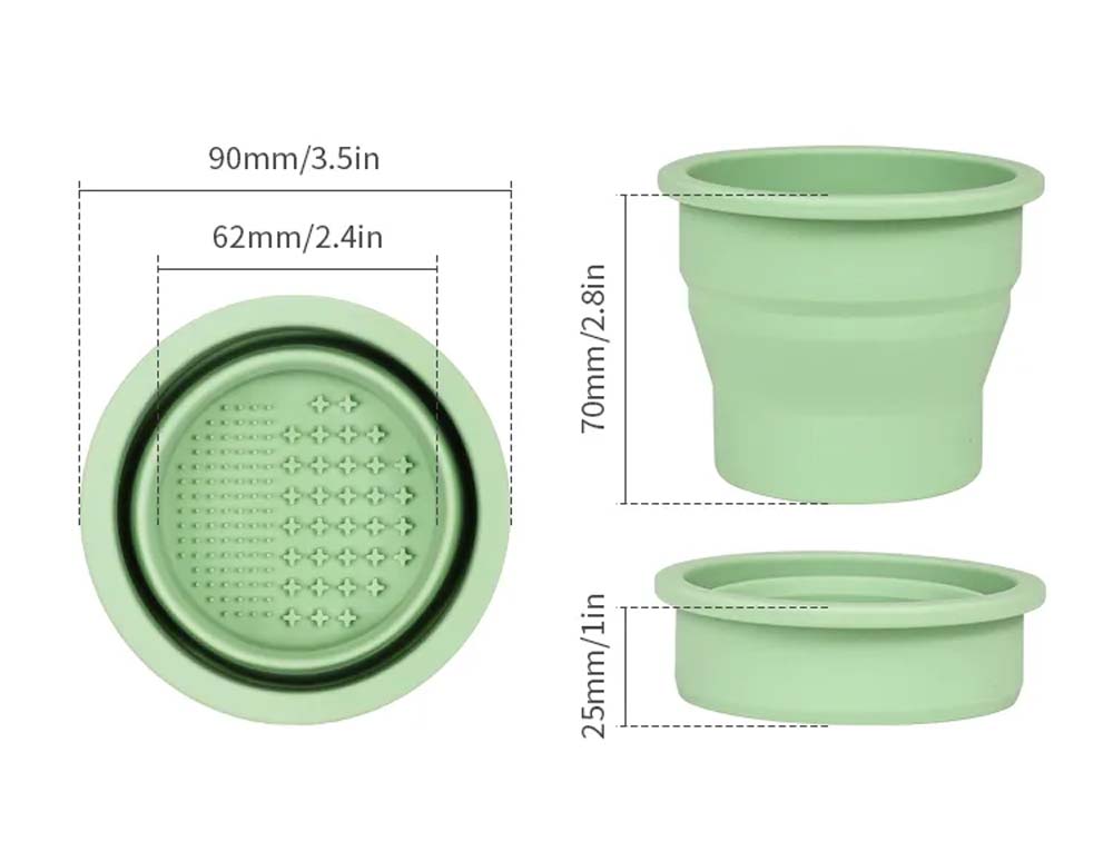 Foldable Beauty Cleaning Tools Silicone Makeup Brush Cleaning Bowl Cosmetic Brush Cleaner Pad
