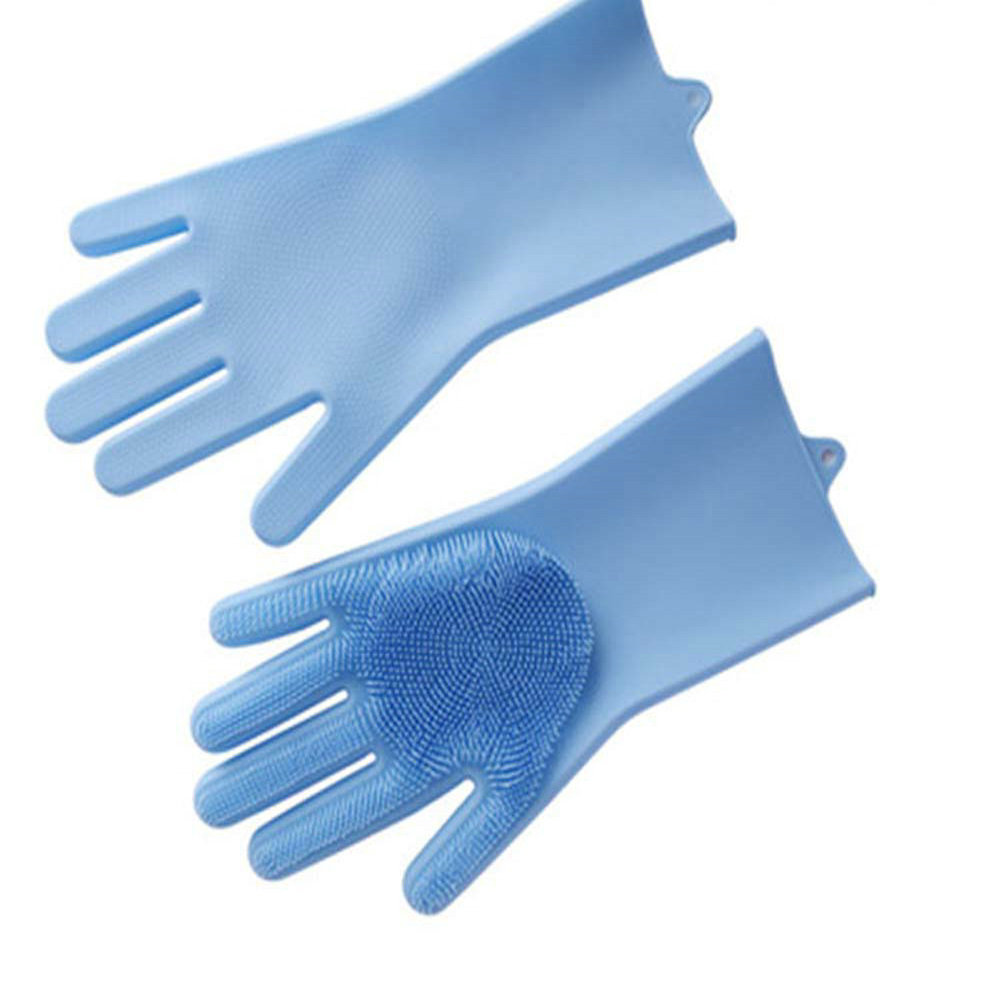 Silicone gloves Dishwashing brush gloves Household insulation Kitchen cleaning gloves 3