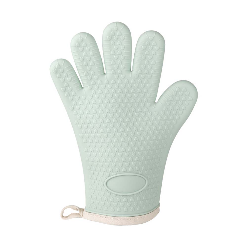 Silicone heat-insulating gloveshousehold finger cover thickened baking oven microwave oven glove 6