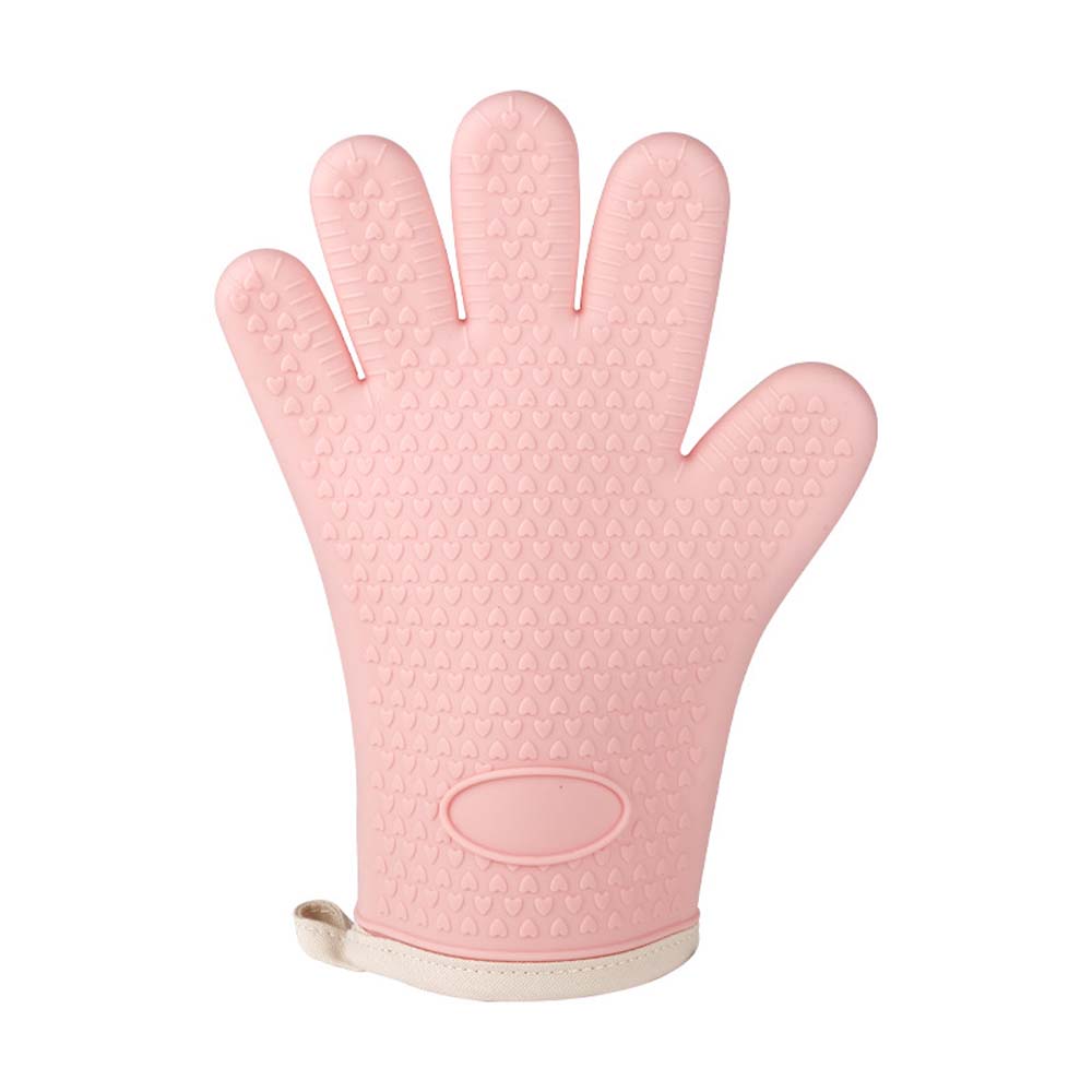Silicone heat-insulating gloveshousehold finger cover thickened baking oven microwave oven glove 7