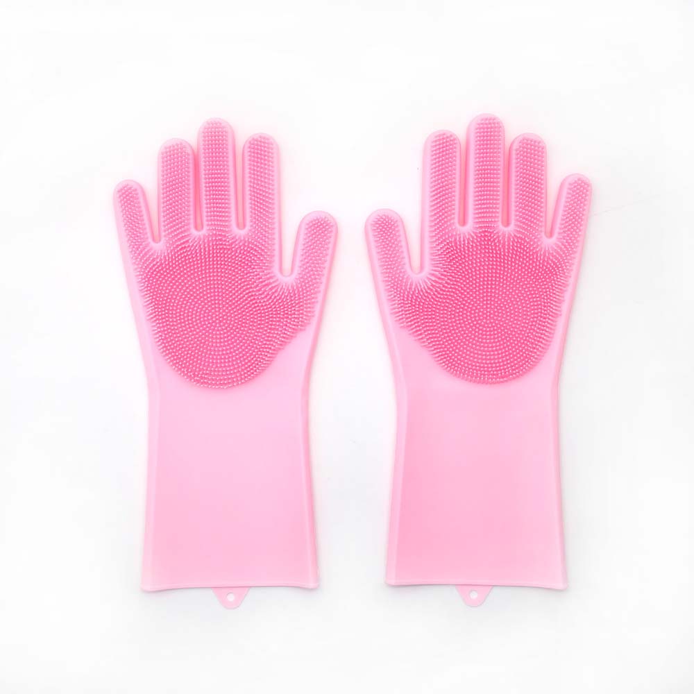 dishwashing gloves housework durable bristles washing dishes cleaning non-slip magic gloves 2