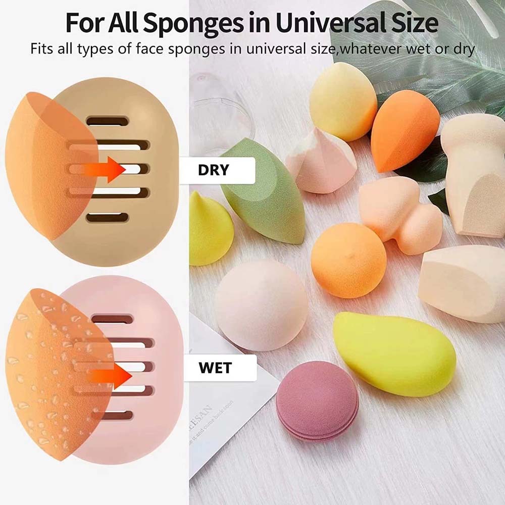 silicone beauty egg storage box Water drop sponge powder cover to puff dust preventer 3