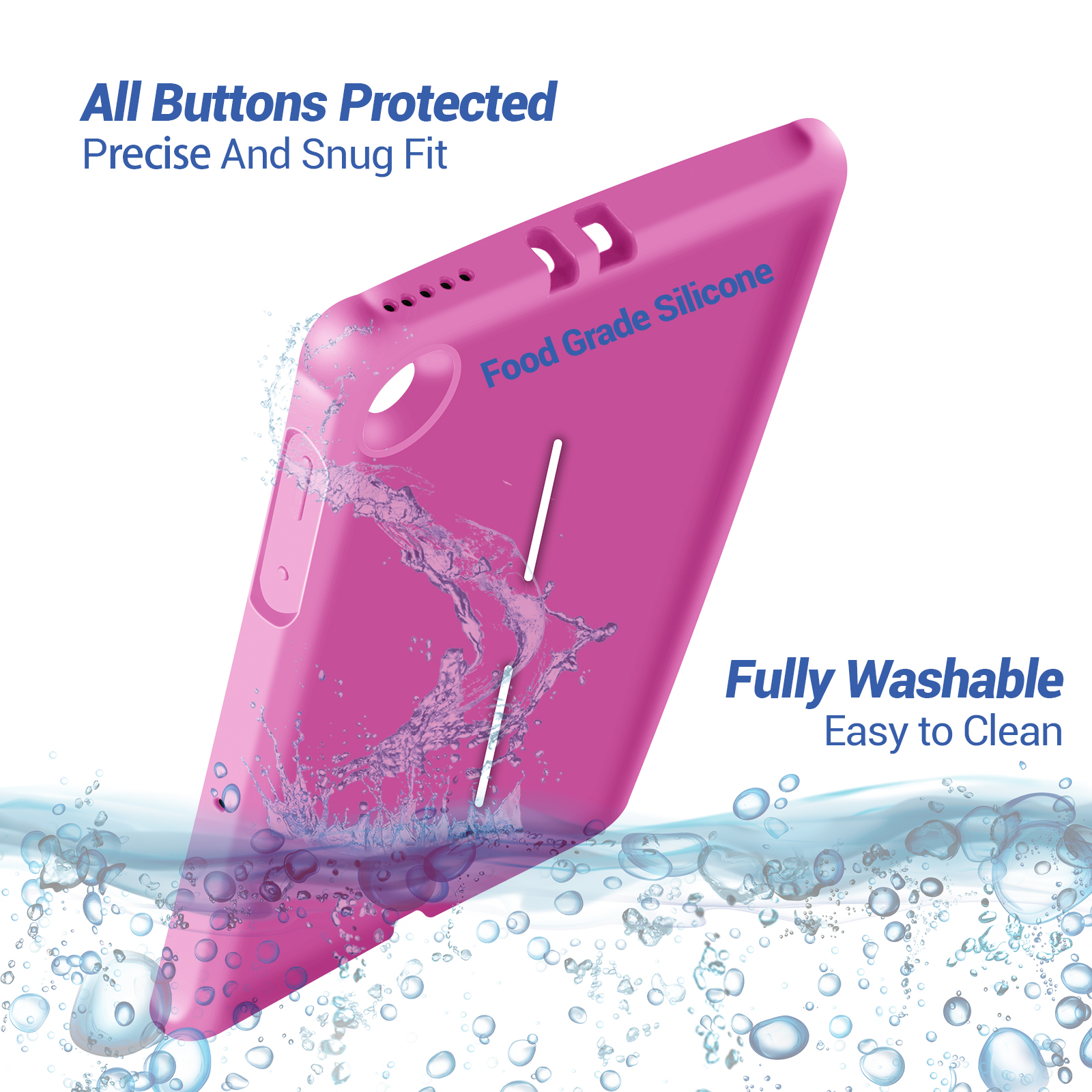 MingShore for Lenovo Tab M10 FHD Plus (2nd Gen) Silicone Rubber Rear Bumper TB-X606F TB-X606X TB-X606V TB-X606FA TB-X606XA M10 Plus 10.3 Inch Tablet Kids Friendly Rugged Bouncing Case (Raspberry) 6