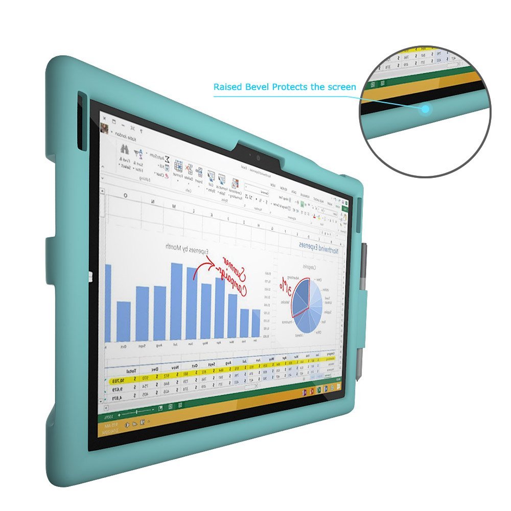 MingShore New Surface Pro Cover With Pen holder Silicone Rugged Case for Microsoft Surface Pro 3 and Pro 4 Sleeve 3