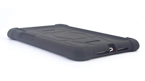 MingShore For Huawei MediaPad M5 8.4 Inch Tablet 2018 Released Silicone Rubber Rear Bumper SHT-W09-AL09 Kids Friendly Handstrap Soft Rugged Case BLACK 4