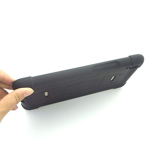 MingShore For Huawei MediaPad M5 8.4 Inch Tablet 2018 Released Silicone Rubber Rear Bumper SHT-W09-AL09 Kids Friendly Handstrap Soft Rugged Case BLACK 2