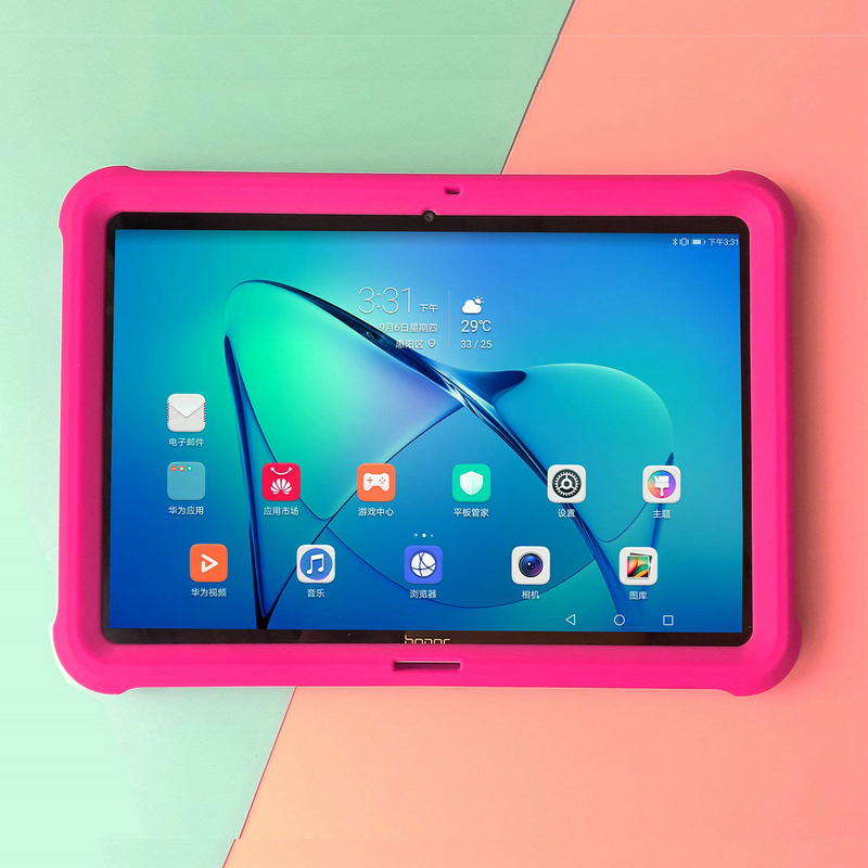 MingShore Cover For Huawei MediaPad T3 10 AGS-W09 AGS-L09 2017 Released 9.6 Inch Tablet Durable Soft Kids Friendly Silicone Rugged Case Raspberry 5