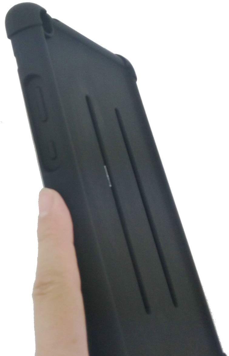 MingShore for Huawei MediaPad T3 8 Tablet Silicone Rubber Rear Bumper KOB-L09 KOB-W09 Kids Friendly Handstrap Soft Rugged Case Black 4