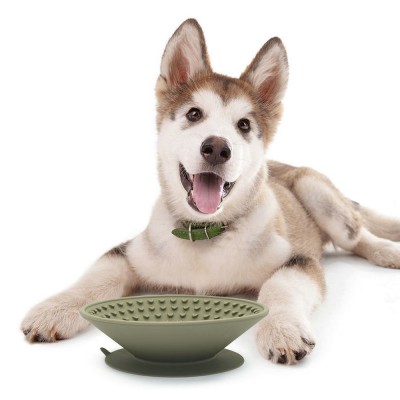 Puppy Food Bowl Anti Choking Silicone Dog Bowl Bath Distraction Pet Slow Feeding