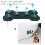 Dog Bone Shape Silicone Slow Eating Dog Lick Pad Suction To Wall Mat Bowl For Dog Bathing Training Grooming