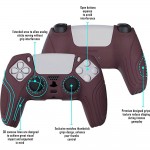 Ergonomic Soft Rubber Protective Case For Playstation 5 Ps5 Controller With Black Thumb Stick Caps