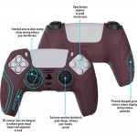 Ergonomic Soft Rubber Protective Case For Playstation 5 Ps5 Controller With Black Thumb Stick Caps