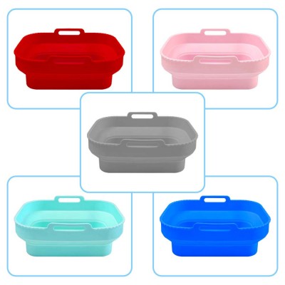 silicone baking tray convenient foldable fried food separation filter oil silicone tray heat insulation