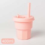  silicone straw cup Infant learning cup baby leak-proof silicone water cup