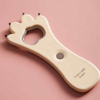 fashion beer silicone opener Cute creative gift cat's claw magnetic bottle opener refrigerator sticker