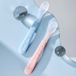 children's silicone spoon baby food supplement spoon baby meal food training rice cereal spoon