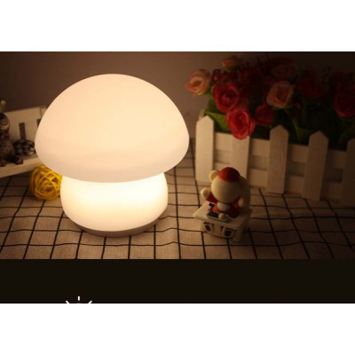 Mushroom silicone night light small table lamp school girl cute pat lamp gift