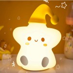 New Star Silicone Colorful Touch Wireless Night Light USB Rechargeable LED Eye Protection Cartoon Pat Light