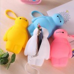 Cute student pencil bag creative big white silicone simple pen case school supplies