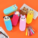 Cartoon silicone pen bag creative student stationery box rodent killer pioneer decompression bubble storage bag pencil bag