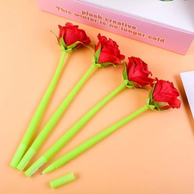 Creative silicone styling teacher holiday gift rose gel pen 0.5mm black signature exam water based pen