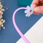 Creative flower shape meets light color change gel pen student exam writing silicone pen office signature fountain pen