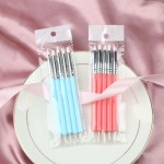 Silicone pen nail engraving embossing pen double end dot dot needle point drill pen set soft clay tool retouching pen