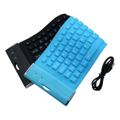 104-key silicone silent soft keyboard Multi-language version USB wired foldable waterproof keyboard