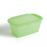 Silicone folding crisper box with lid Vegetable and fruit crisper box Lunch box silicone folding bento box lunch box 