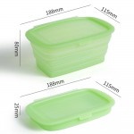 Silicone folding crisper box with lid Vegetable and fruit crisper box Lunch box silicone folding bento box lunch box 