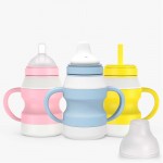 Creative baby learning cup home training children's drinking straw cup baby drinking water dual-purpose learning cup