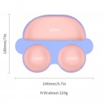 Children's silicone meal plate ins cartoon car baby dinner plate integrated compartment food supplement baby tableware