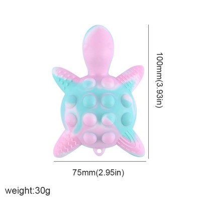 Baby tooth food grade silicone biting toys turtle silicone tooth animal type biting glue