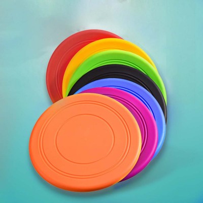 Dog frisbee side herding Golden Retriever training dog practice pet toys bite resistant soft silicone flying saucer 