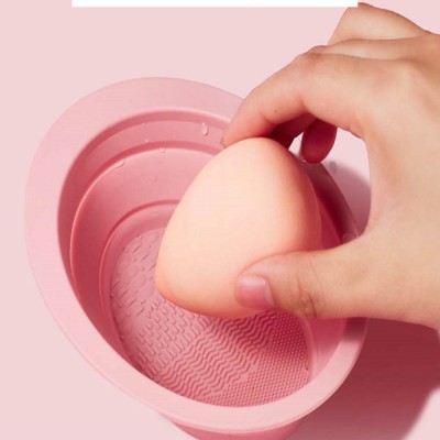 Folding silicone washing bowl Makeup brush egg cleaning cleaning mat Makeup tool washing pad